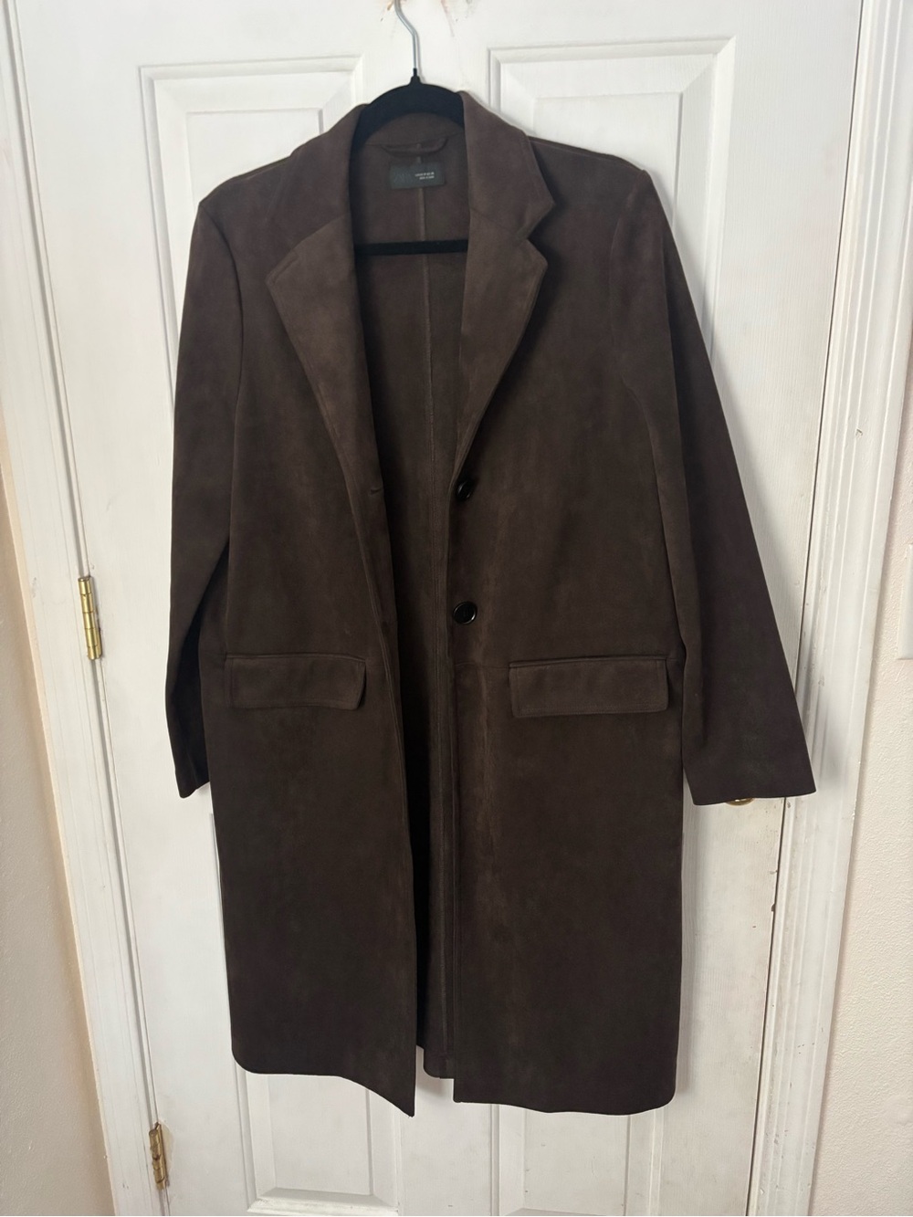 Zara Brown Suede Trench Coat